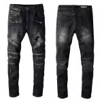 balmain jeans biker discount cool black